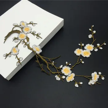 1 adet Erik Çiçekler Nakış Yamalar Giysi için Etiket Düğün Dekorasyon Elbise Demir on Dikiş Aplike Tedarikçileri el sanatları