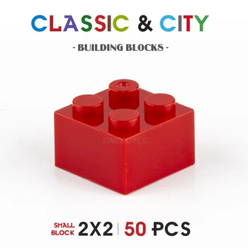 2x2 50 Adet DIY Şehir Klasik Tuğla Montaj Yaratıcı Yapı Taşları Toplu Setleri Eğitici Oyuncaklar Çocuklar İçin