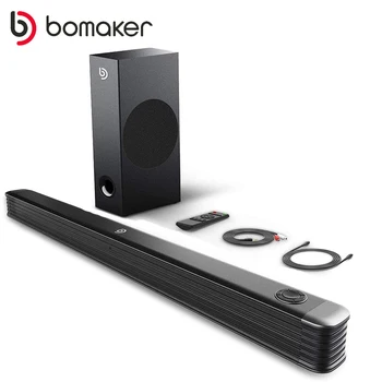 BOMAKER 150W TV SoundBar 2.1 bluetooth hoparlör 5.0 Ev sinema sistemi 3D Surround Ses Çubuğu Uzaktan Kumanda Subwoofer İle