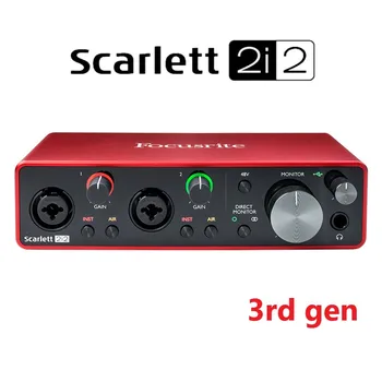 Focusrite Scarlett 2i2 (3rd Gen) ses arabirimi Harici USB Ses Kartı Kayıt Gitar Ses kulaklık amplifikatörü Mikrofon Preamp