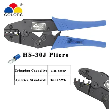 HS - 30J 0.25-6mm2 23-10AWG sıkma pensesi izoleli terminaller ve konektörler için HS-03J avrupa marka araçları