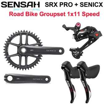 SENSAH SRX PRO 1x11 Hız 11s Yol Bisikleti Groupset STI R / L Değiştiren + Arka Attırıcı + GR3 Aynakol Çakıl Bisikletleri Cyclo-Cross