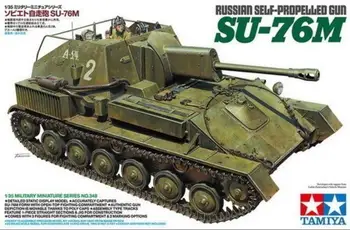 Tamiya 35348 1/35 Ölçekli model seti İKINCI DÜNYA savaşı Sovyet Rus Kendinden Tahrikli Silah SU-76M