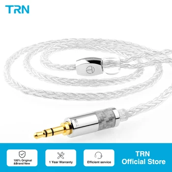 TRN T3 8 Çekirdekli Saf Gümüş Kablo 2.5/3.5 MM MMCX / 2PİN Konektörü yükseltme kablosu Kulaklık Kablosu TRN V90 V80 V10 BA5 ST1