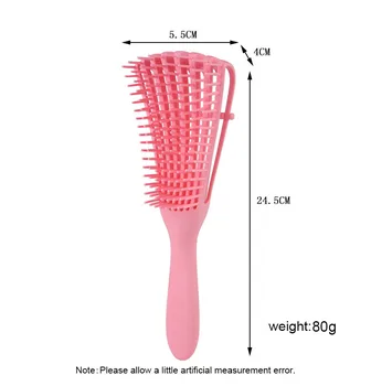 1 adet Yeni Kafa Derisi Masaj Tarak Saç Fırçası Kadın Detangle Saç Fırçası Anti-kravat Düğüm Profesyonel Saç Fırçası Ahtapot Tipi Tarak