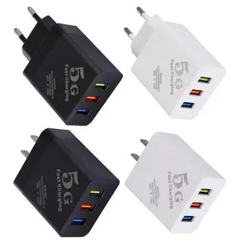 AB / ABD tak seyahat QC3. 0 3 USB bağlantı noktaları hızlı şarj duvar şarj güç adaptörü