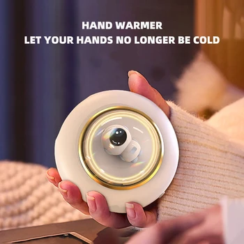 Astronot tarzı el ısıtıcıları şarj edilebilir USB elektronik ısıtıcı 2-speed sıcaklık kontrolü gece lambası kış için en iyi hediye