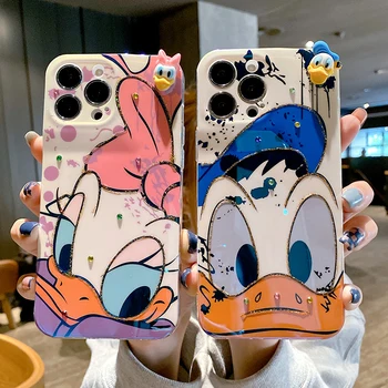 Disney Donald Ördek Papatya Ördek Telefon Kılıfı için iPhone 11 12 13 mini pro XS MAX 8 7 6 6S Artı X 5S SE 2020 XR durumda
