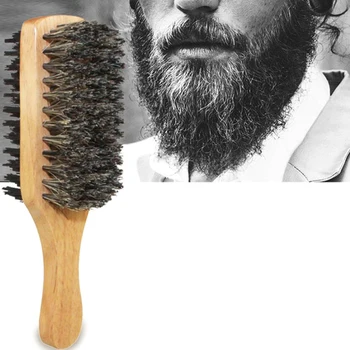 Erkekler Domuzu Kıl Saç Fırçası-Doğal Ahşap Dalga Fırça için Erkek, Şekillendirici Sakal Saç Fırçası için Kısa, Uzun, Kalın, Kıvırcık, Dalgalı Saç